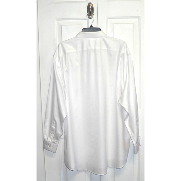 Nordstrom Traditional Fit NonIron Solid Stretch Dress Shirt White 18.5 34-35 $80 - Picture 6 of 6